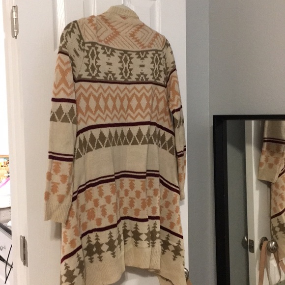 Gorgeous Cream Maroon & Hunter Cardigan S\M - Picture 7 of 7